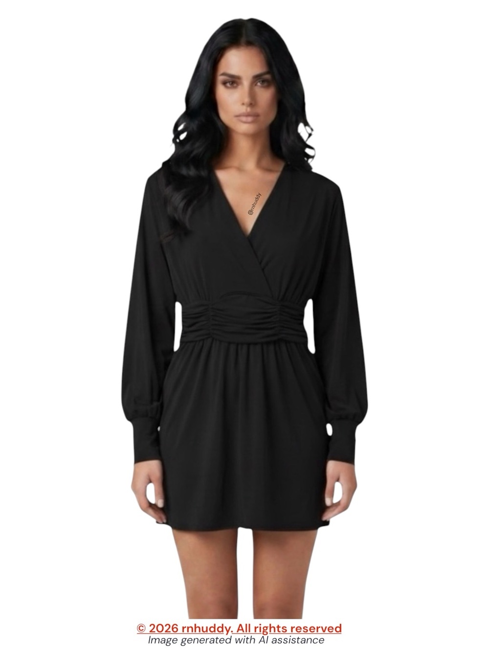 Ramona LaRue XS black slinky back tie mini dress